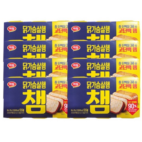 하림 닭가슴살햄 오리지널 600g (200g x 3), 8개