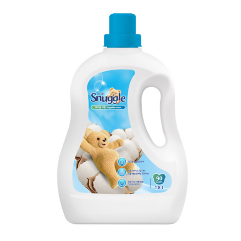 스너글 초고농축 섬유유연제 허거블 코튼 본품, 1.8L, 7개