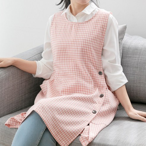 데코에버 찰랑 파스텔체크 원피스 앞치마: 실용성과 스타일의 조화