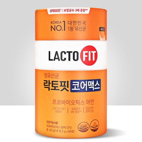 종근당건강 락토핏 생유산균 코어맥스 60포, 1개, 120g