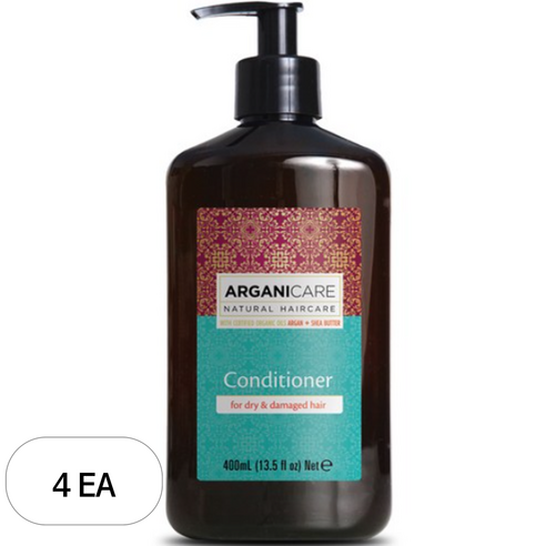 아르가니케어 아르간 오일 헤어 컨디셔너 건조&손상모발용, 400ml, 4개