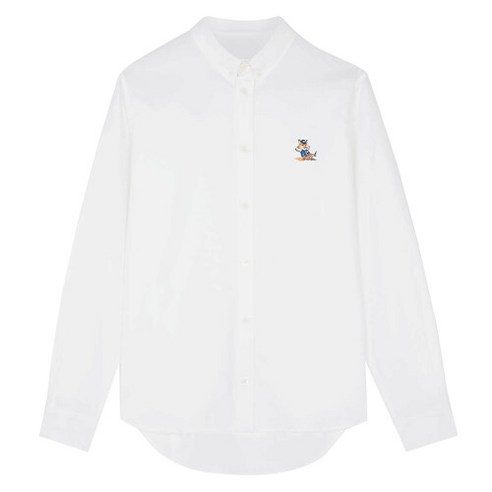 MAISON KITSUNE 메종키츠네 남성 드레스드 폭스 패치 셔츠 KM00488WC2010 P100 WHITE [MAC265wh]