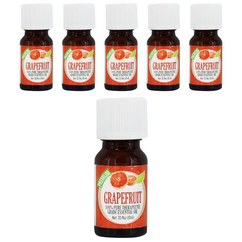 힐링솔루션 테라퓨틱 그레이드 에센셜 오일, 10ml, Grapefruit, 6개