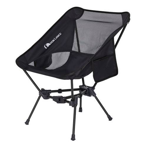 Moon Lence 4.0 컴팩트 포터블 폴딩 캠핑 체어, 1개, 블랙