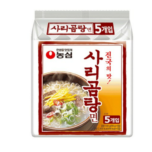 농심 사리곰탕면(110g*5), 10개
면/통조림/가공식품 농심 사리곰탕면(110g*5), 10개
면/통조림/가공식품