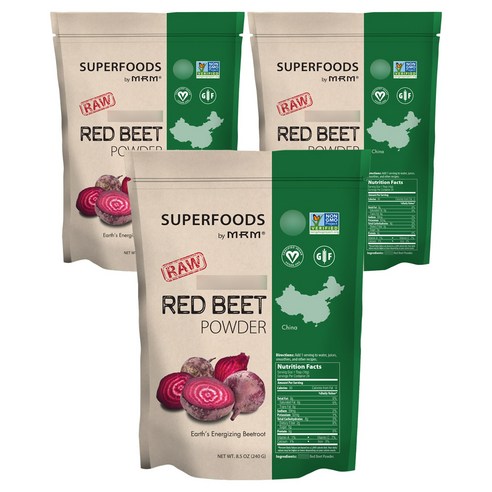 엠알엠 로레드 비트 파우더 비건 글루텐 프리, 240g, 3개