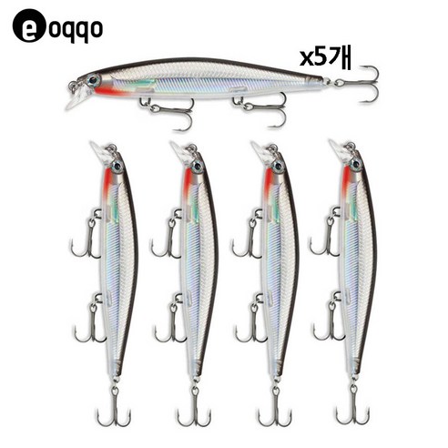 eoqqo 슬로우 플로팅 미노우 110mm 13g 루어낚시용품, C형 5개