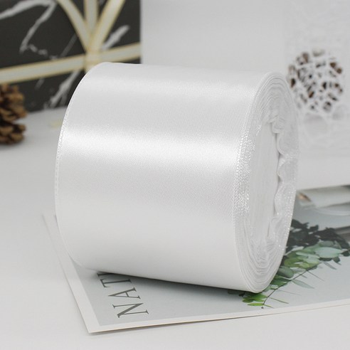 기본 새틴 공단 리본끈 75mm 22m, 01# 화이트