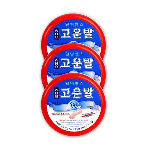 웰빙고운발 WHB 각질케어 보습 풋크림 레드케이스 x 3개, 1개입