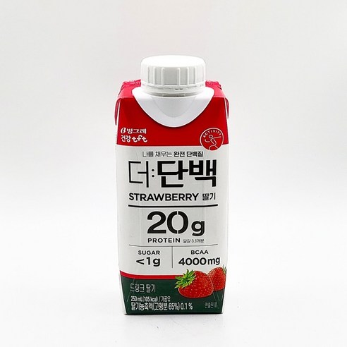 빙그레 더단백 드링크 딸기, 250ml, 9개