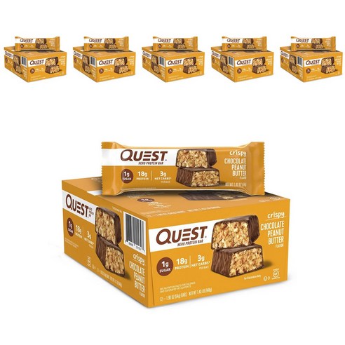 퀘스트뉴트리션 히어로 프로틴 바 크리스피 12개입, 6개, 648g