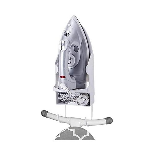 Generic 다리미판 홀더 벽 마운트 전기 다리미 행거 다리미판 랙 다리미판 보관 정리함 다림질 바구니 오버 도어 또는 세탁실 벽 마운트 [화이트] 원 사이즈 (DYD1)