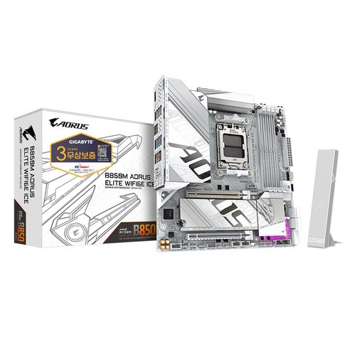 GIGABYTE B850M AORUS ELITE WIFI6E ICE 피씨디렉트, 단일제품