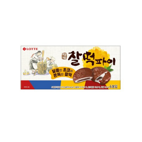 롯데제과 명가 찰떡 파이, 210g, 2개