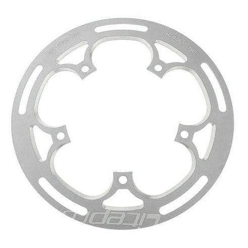 52T 자전거 자전거 타기 스퀘어 홀 스프로킷 크랭크 셋 가드 프로텍터, 225mm, 알루미늄 합금, 은