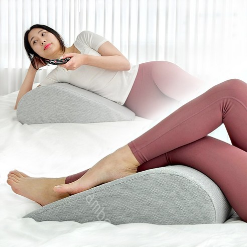(겉커버포함 풀구성) 다리베개 / 다리쿠션 / 발베개 / 대형쿠션 / 역류방지 / 다리붓기, 그레이