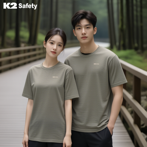 K2세이프티 친환경소재 소로나 기능성 쿨링 반팔티셔츠 오버핏 흡한속건 여름