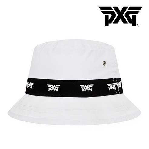 [정품] PXG 남녀공용 버킷햇 골프 등산 낚시 벙거지 모자 로고 리핏, 화이트(12835789), 1개