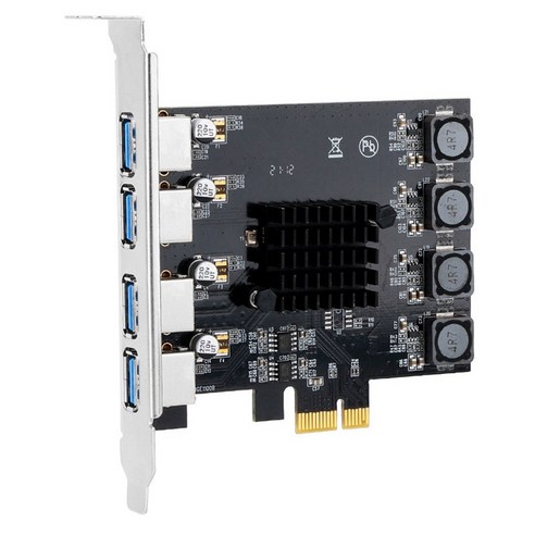 노 브랜드 4 포트 USB 3.0 PCI-E 확장 카드 PCI Express PCIE 어댑터 지원 슬롯 PCI-EX1/X4/8/X16, 없이