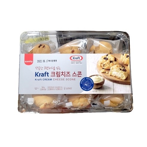 프레쉬자판기 크림 치즈 스콘 삼립 KRAFT 크래프트 코스트코 빵, 780g, 1개