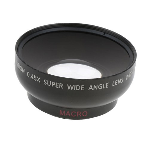 소니 캐논 니콘 카메라 용 43mm 0.45X 와이드 앵글 매크로 렌즈 18-55 55-200mm, {"사이즈":"설명"}, {"색상":"블랙"}, {"수건소재":"설명"}