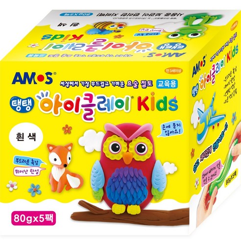 아모스 아이클레이 KIDS 5p, 흰색, 1세트, 400g 
DIY