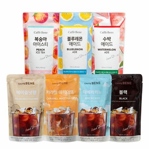 [KT알파쇼핑][카페베네] 10+10 에이드/커피 다양한 맛으로 즐기기!, 1개, 1.블루레몬에이드 파우치 10팩 x 2박스