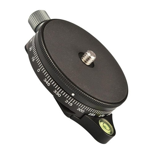 삼각대 DSLR 카메라용 Arca Swiss 스타일 플레이트가 있는 카메라 파노라마 패닝 베이스, 직경 6cm, 검은 색, 알루미늄 합금