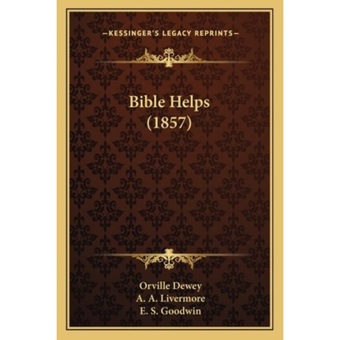 Bible Helps (1857) Paperback, Kessinger Publishing