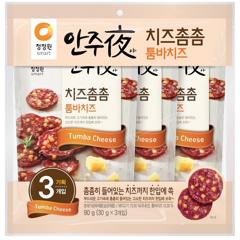 청정원 안주야 치즈촘촘 30g*3입 1봉 - 육포 | 쿠팡