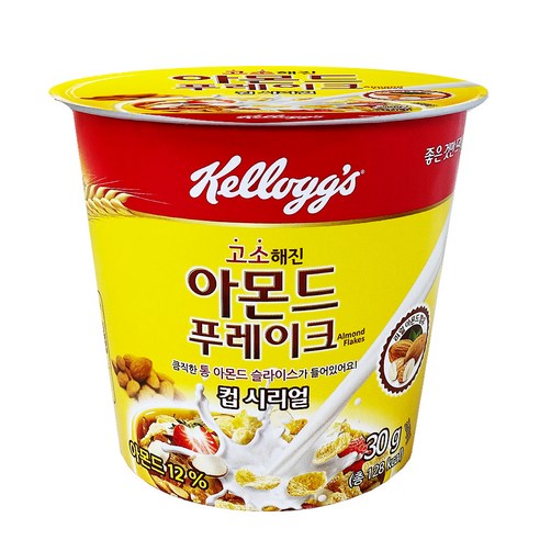 켈로그 아몬드 컵 시리얼, 30g, 8개