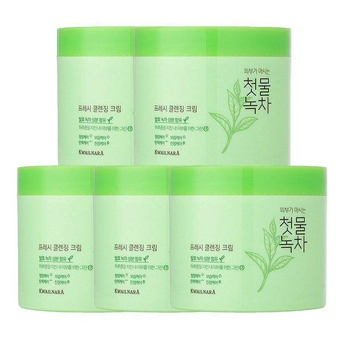 과일나라 첫물녹차 프레시 클렌징 크림, 300g, 5개