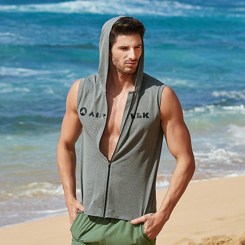 에어워크서프 남성래쉬가드 민소매집업 YAWe5067