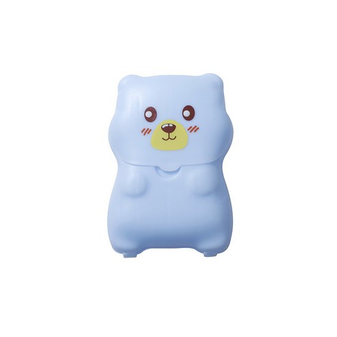 곰돌이 휴대용 종이비누, 블루, 3개