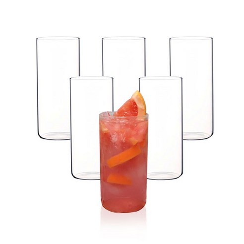 BESTAR 홈카페 투명 내열유리컵, 370ml 6개×1세트