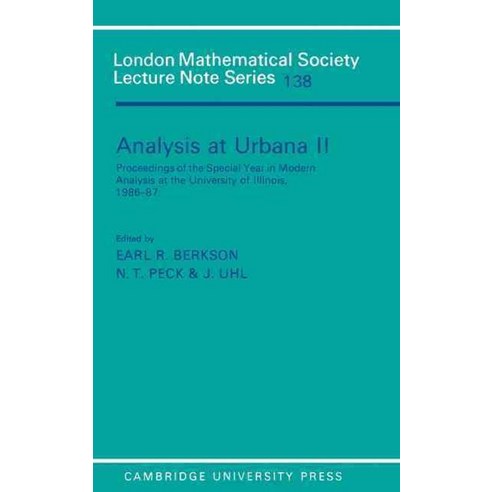 Analysis at Urbana Vol 2:Analysis in Abstract Spaces, Cambridge University Press