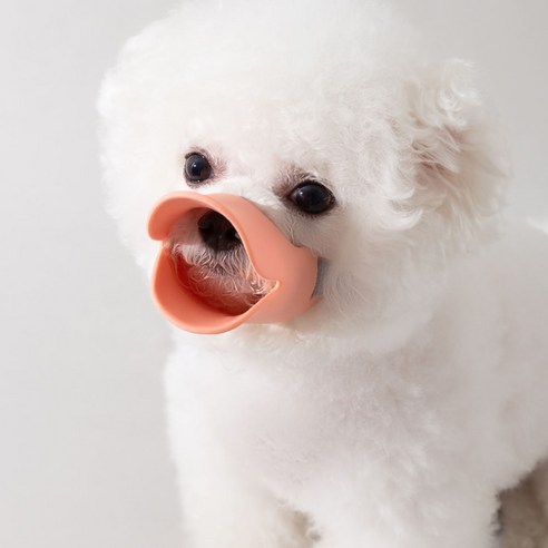 톡톡창고 애견짖음방지 애견짖음방지 강아지 입마개 오리모양 애견 입가리개 소음방지, 핑크S, 2개