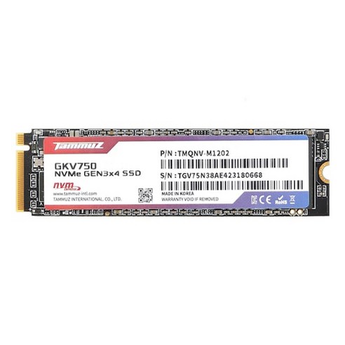 타무즈 GKV750 M.2 NVMe (1TB)/SSD 정품 판매점/3D낸드/R/국내생산