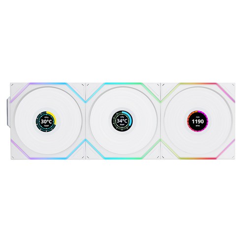 LIAN LI UNI FAN TL Wireless LCD 120 리버스 화이트 3팩, 3개