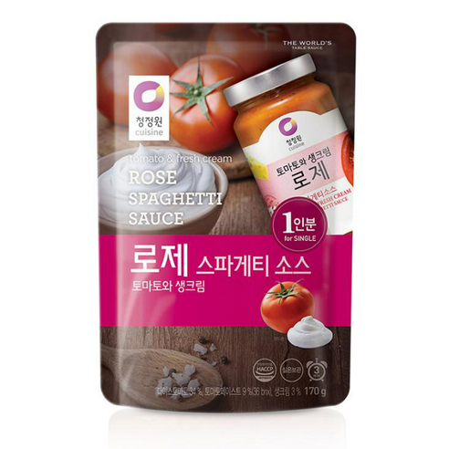 청정원 로제 스파게티 소스, 170g, 30개