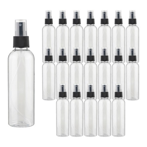 27리빙 스프레이 공병, 20개, 200ml 블랙캡 투명