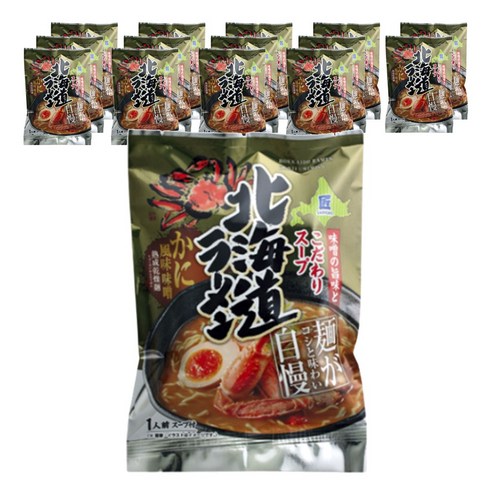 Menshou 홋카이도 게 맛 미소 라멘 70g, 15개