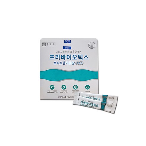 종근당 프리바이오틱스 프락토올리고당 FOS 유산균 30p, 150g, 6개