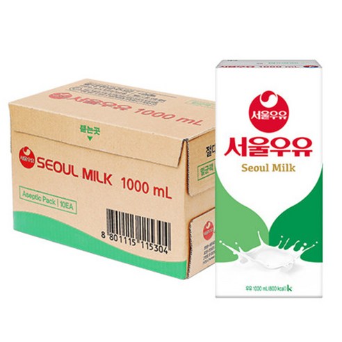 서울우유 멸균우유 1000ml x 10입, 멸균우유 1000ml x 10입 (1박스), 10개, 1L