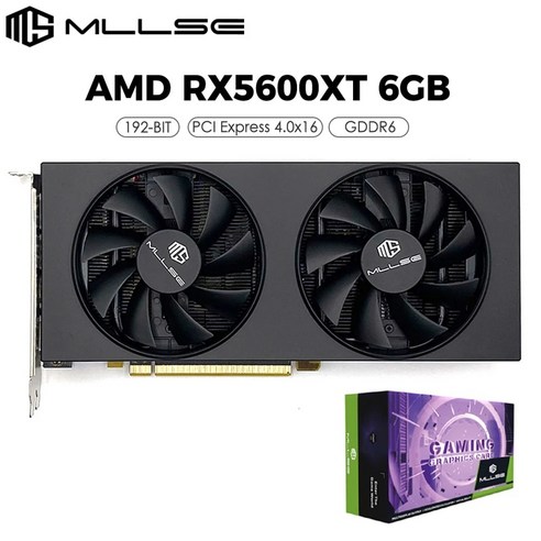 그래픽카드 4090 그래픽카드1060 MLLSE Placa AMD Radeon RX 5600 XT 6GB 그래픽 GDDR6 192 PCIe HDMI 7 NM GPU 데스크탑 게임, 1.RX 5600 XT 6GB 라데온5600 Best Top5