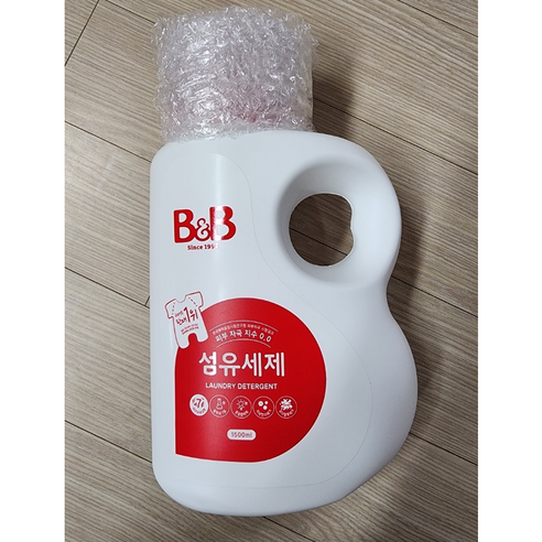 비앤비 섬유 유아 세제 베이비파우더향, 1.5L, 1개