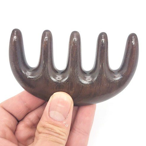 까마느 원목 두피 마사지 괄사빗, 3번