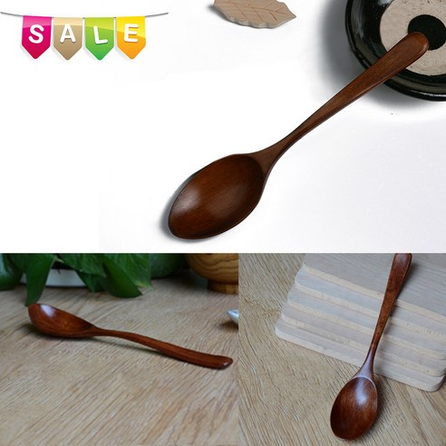 1pc 나무로되는 숟가락 대나무 부엌 요리기구 공구 수프 작은 술 Kicthen 나무로되는 숟가락 수프 작은 술 케이터링, 하나, 러시아