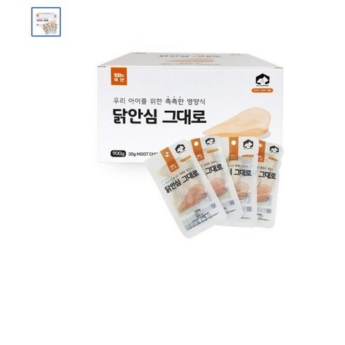 펫러닝 반려동물 촉촉 닭안심 그대로 간식 30g x 30p, 닭가슴살, 1개 
고양이 간식