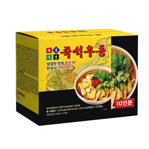 우불식당 즉석우동, 10개, 221.5g